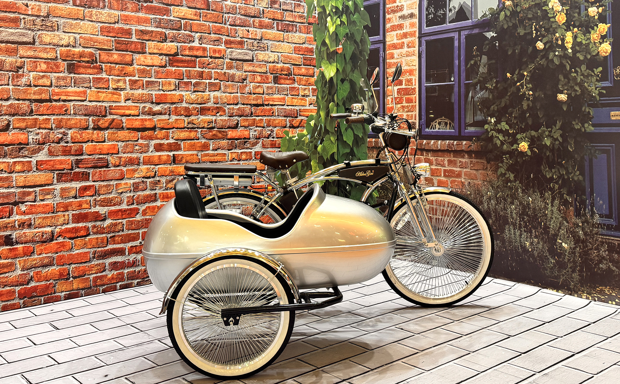 Vintage Cruiser Bike-With Sidecar Chrome